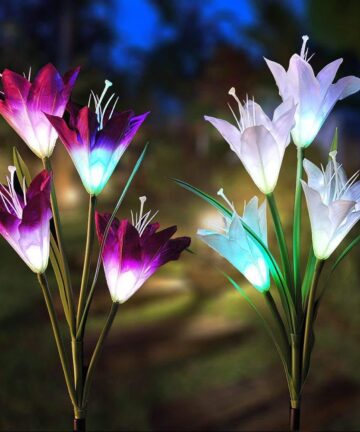 Landscape Garden LED Solar powered flower lights 6