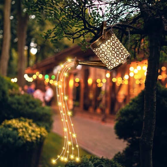 Garden Watering Can LED Solar Powered Fairy Lights 6