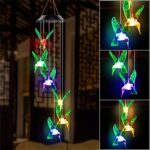 Wind chime with Solar LED Colorful Lights 1