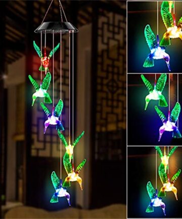 Wind chime with Solar LED Colorful Lights 1