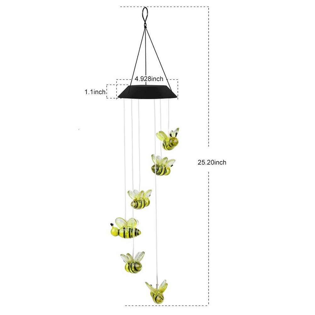 Windchime Bumble Bee LED Solar Powered – Karen's Caddy