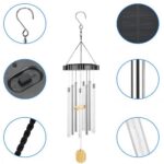 LED Solar Wind Chimes Light Changeable Color Wind Chime Lamp Outdoor Windchime Solar Light For Garden Backyard Decor Gift 6