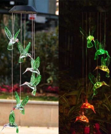 Wind chime with Solar LED Colorful Lights 5