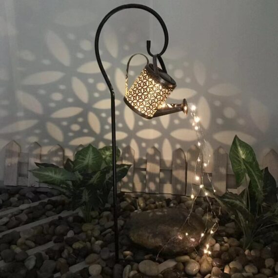 Garden Watering Can LED Solar Powered Fairy Lights 1