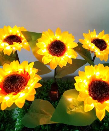 Landscape Garden LED Solar Sunflower Light 2 Pce. 3