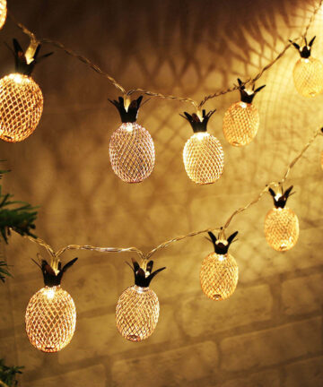 LED Pineapple String Light Battery Operated 4