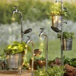 Solar Powered LED  Water Faucet Planter Light 4