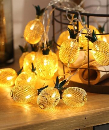 LED Pineapple String Light Battery Operated 3