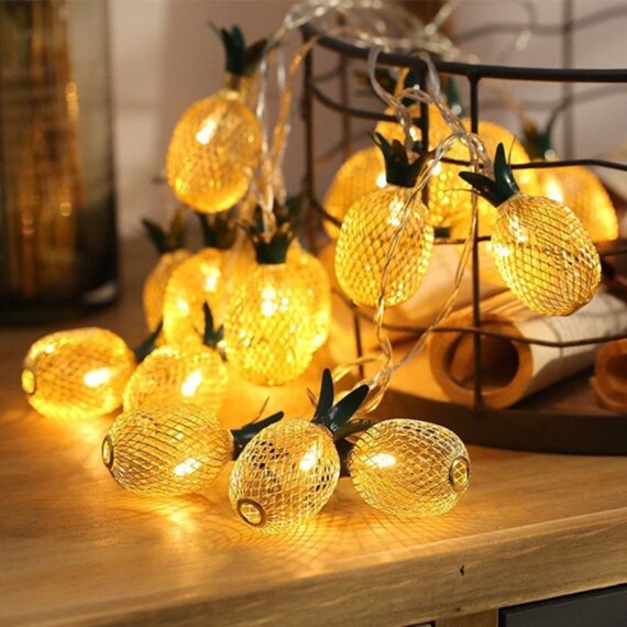 LED Pineapple String Light Battery Operated 3