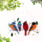 Stained Glass Suncatcher - Birds on a Wire 2
