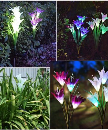 Landscape Garden LED Solar powered flower lights 5