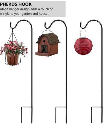 Plant Hanger Shepherd Hook Outdoor (Black) 2