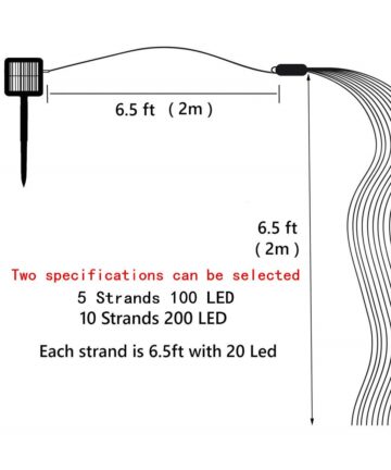 Solar LED Fairy Light  - Multi String Waterfall 2