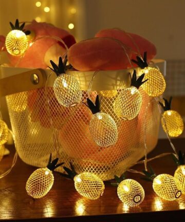 LED Pineapple String Light Battery Operated 2