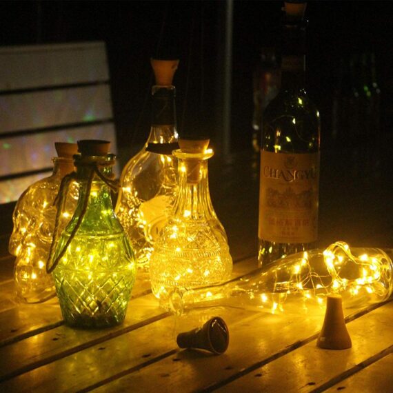 Solar Wine Bottle Lights 20 LED String 10 Pack 2