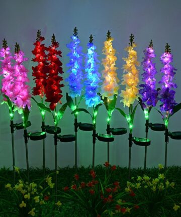 Landscape Garden LED Solar Violet Flower 2