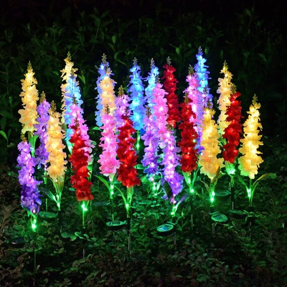 Landscape Garden LED Solar Violet Flower 1