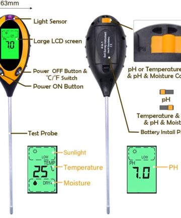 Soil Tester Meter  3in1  /  4in1  2